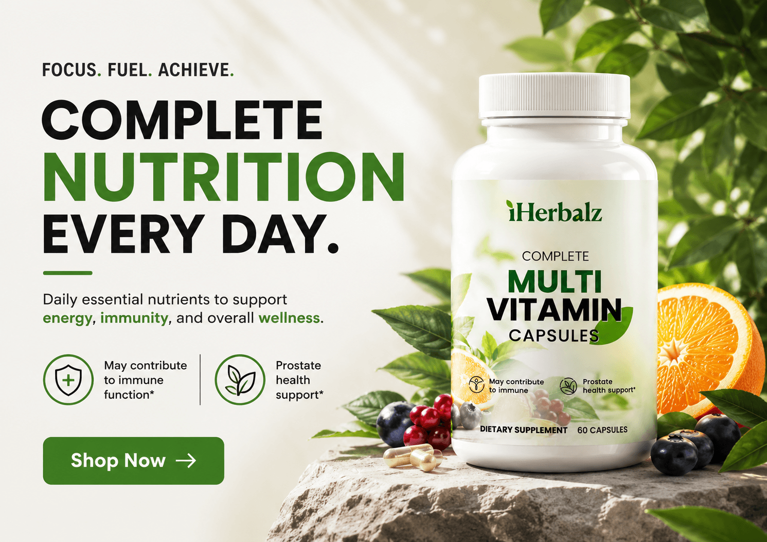Complete nutrition every day — iHerbalz Multi Vitamin capsules
