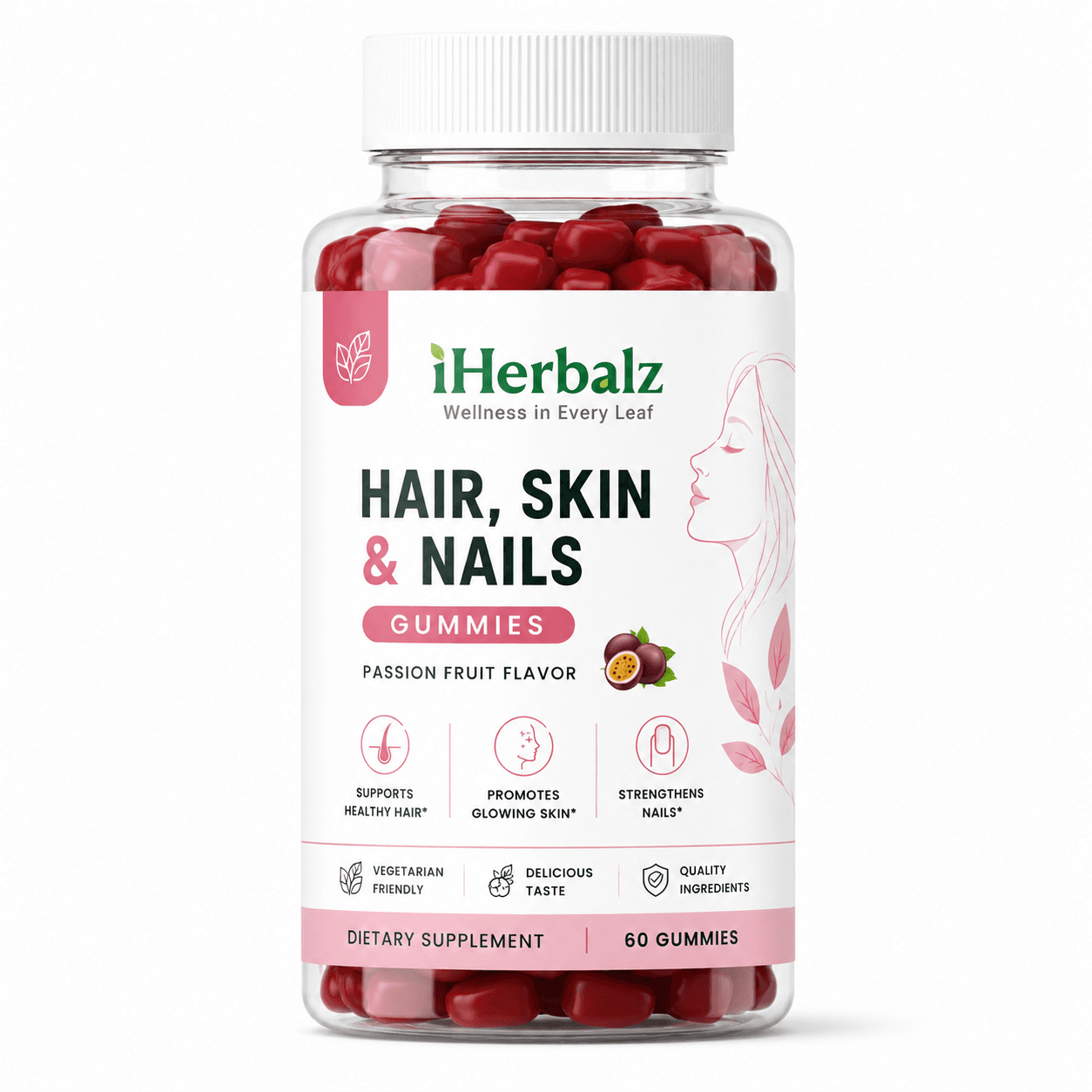 iHerbalz Hair, Skin & Nails Gummies
