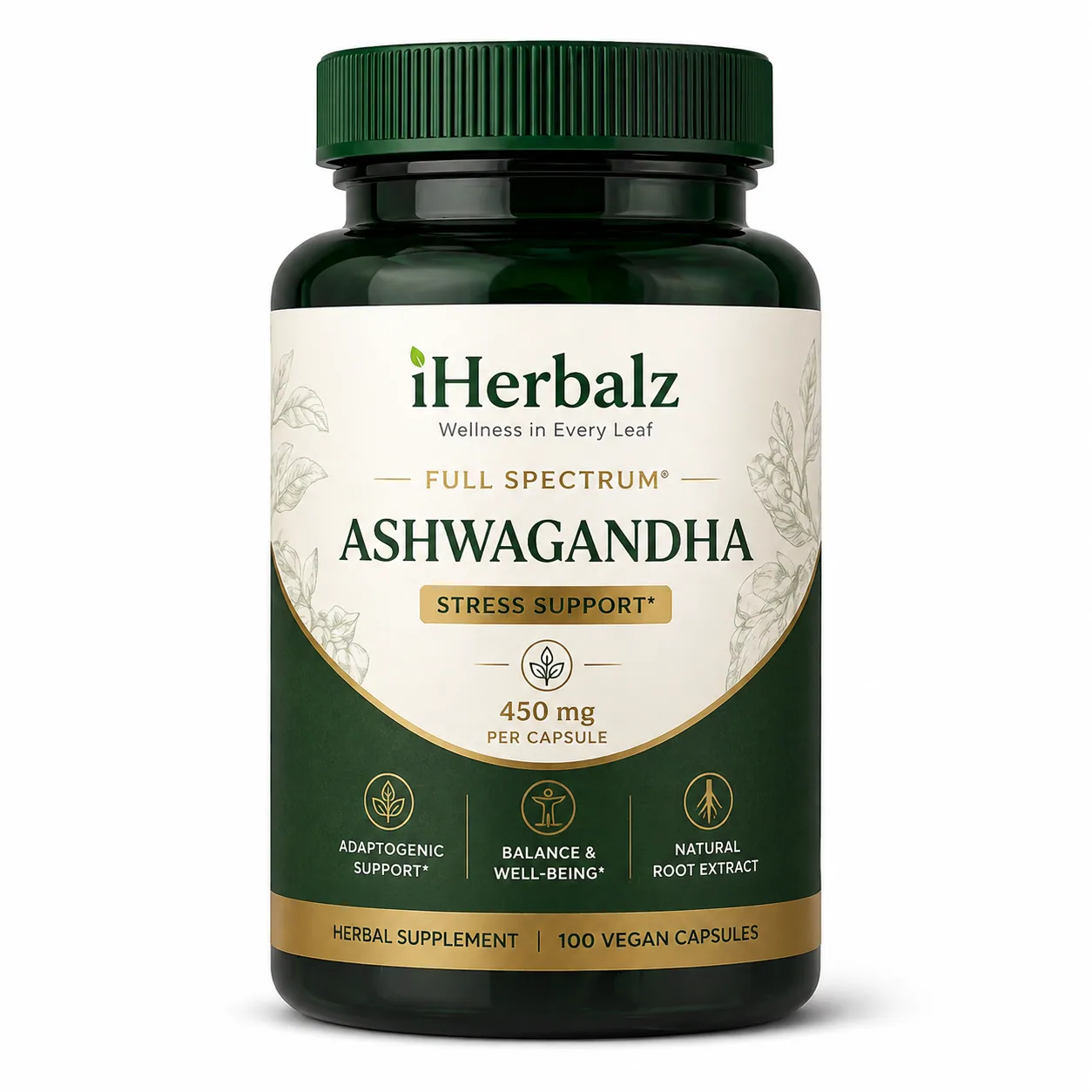 Ashwagandha root extract — adaptogen for stress and liver support